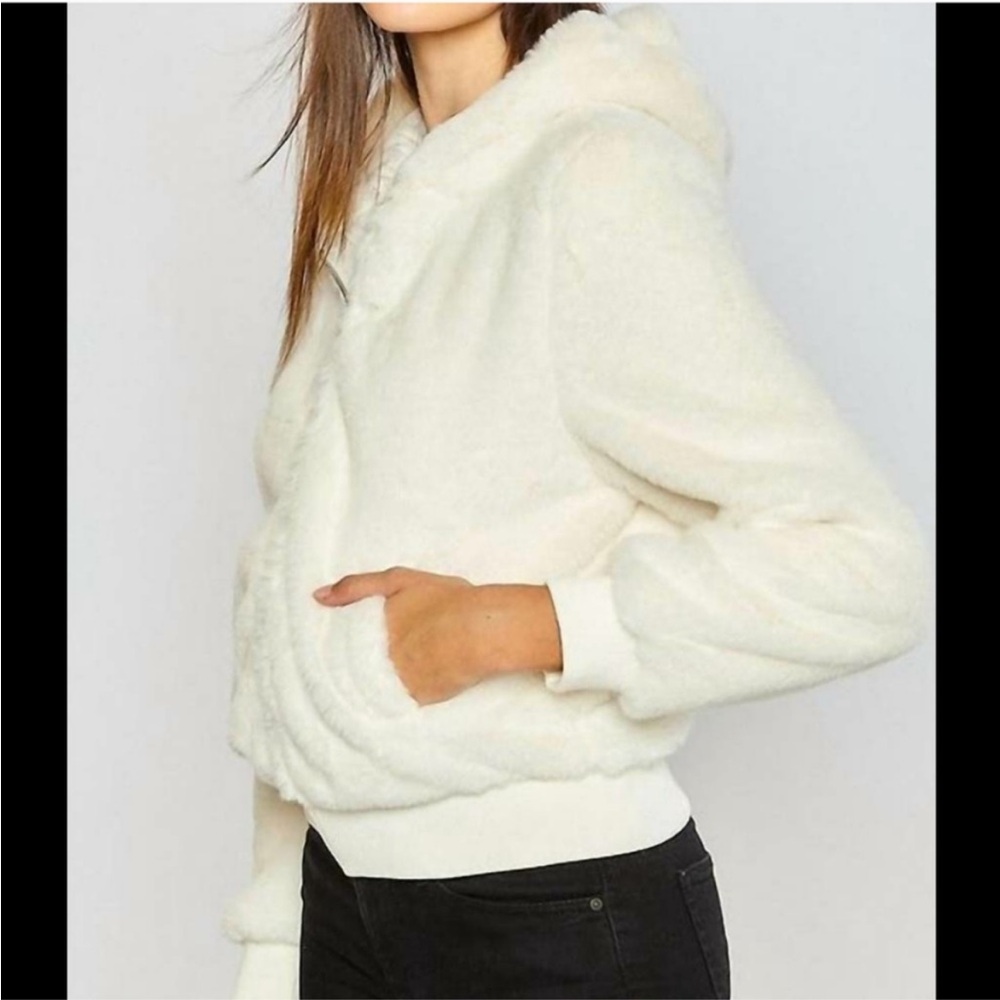 Reflex white faux fur jacket